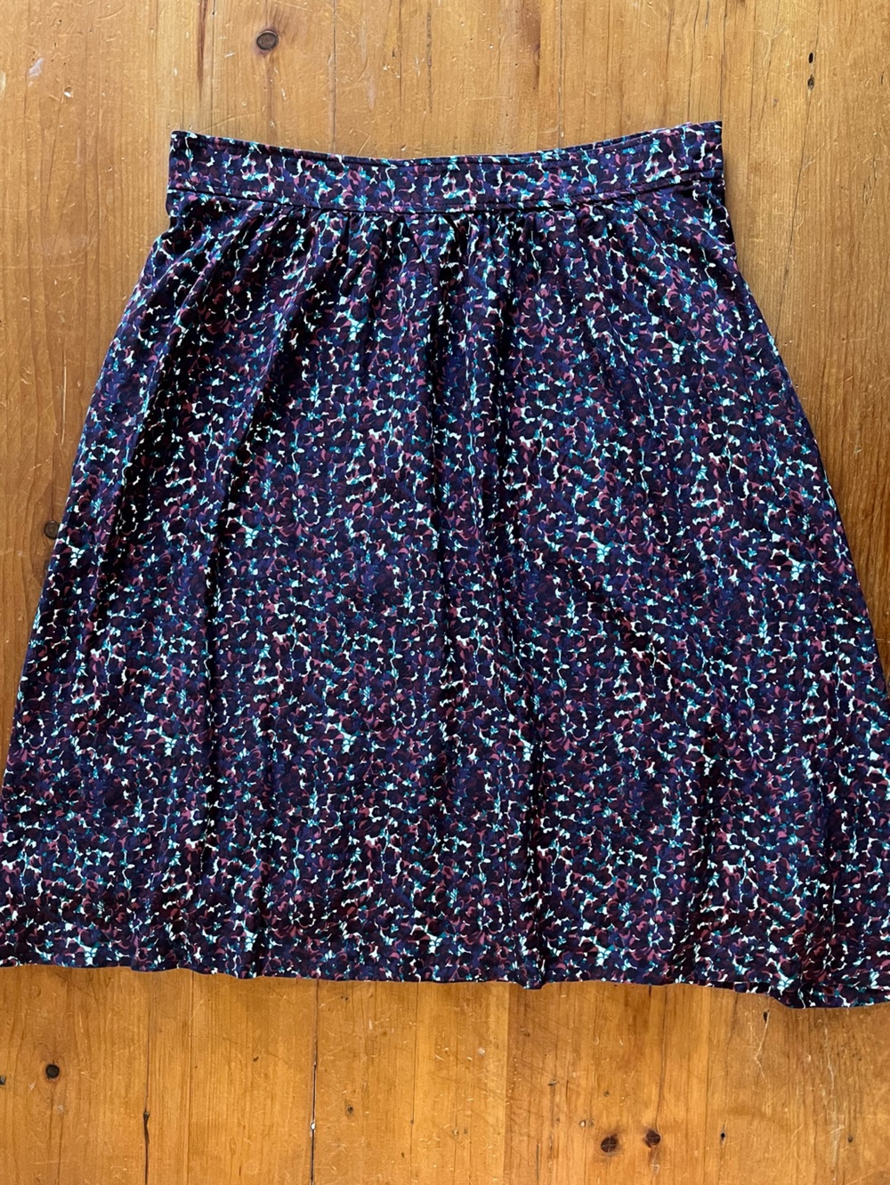 A.P.C. Paris 100% Silk Floral A-line Lined Side-zip Romantic Whimsy-Twee Skirt